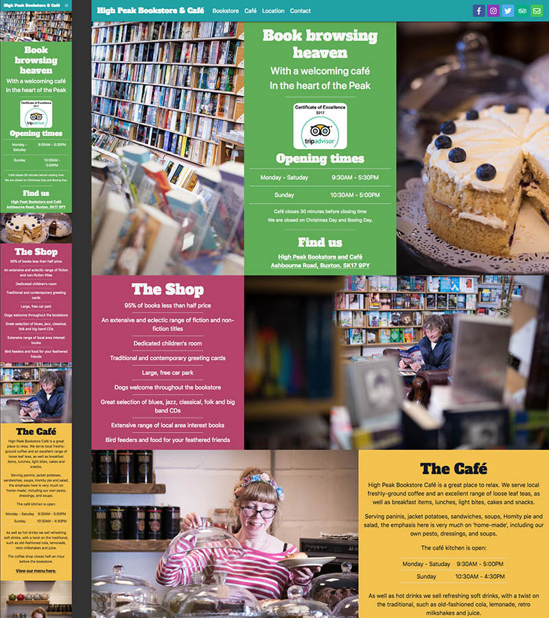 Screenshot of highpeakbookstore.co.uk