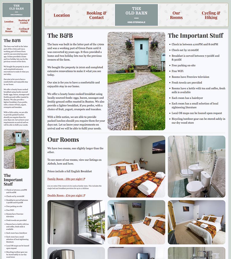 Screenshot of kingsterndale.co.uk